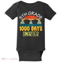 1000 Days Smarter Fifth 5th Grade Teacher Student Of School Baby Bodysuit thumb 0