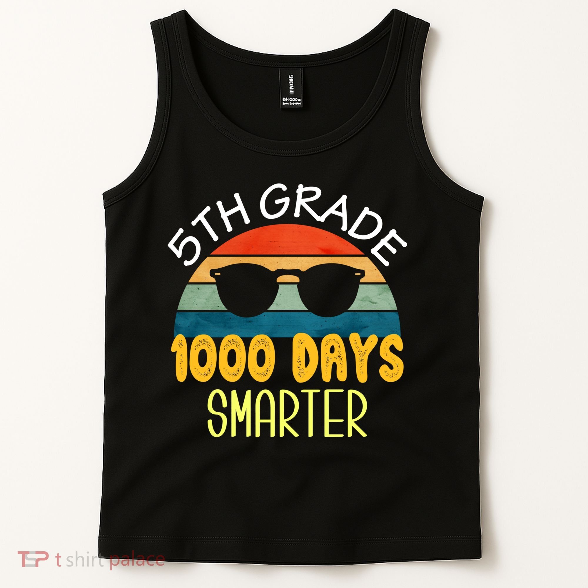 1000 Days Smarter Fifth 5th Grade Teacher Student Of School Tank Top