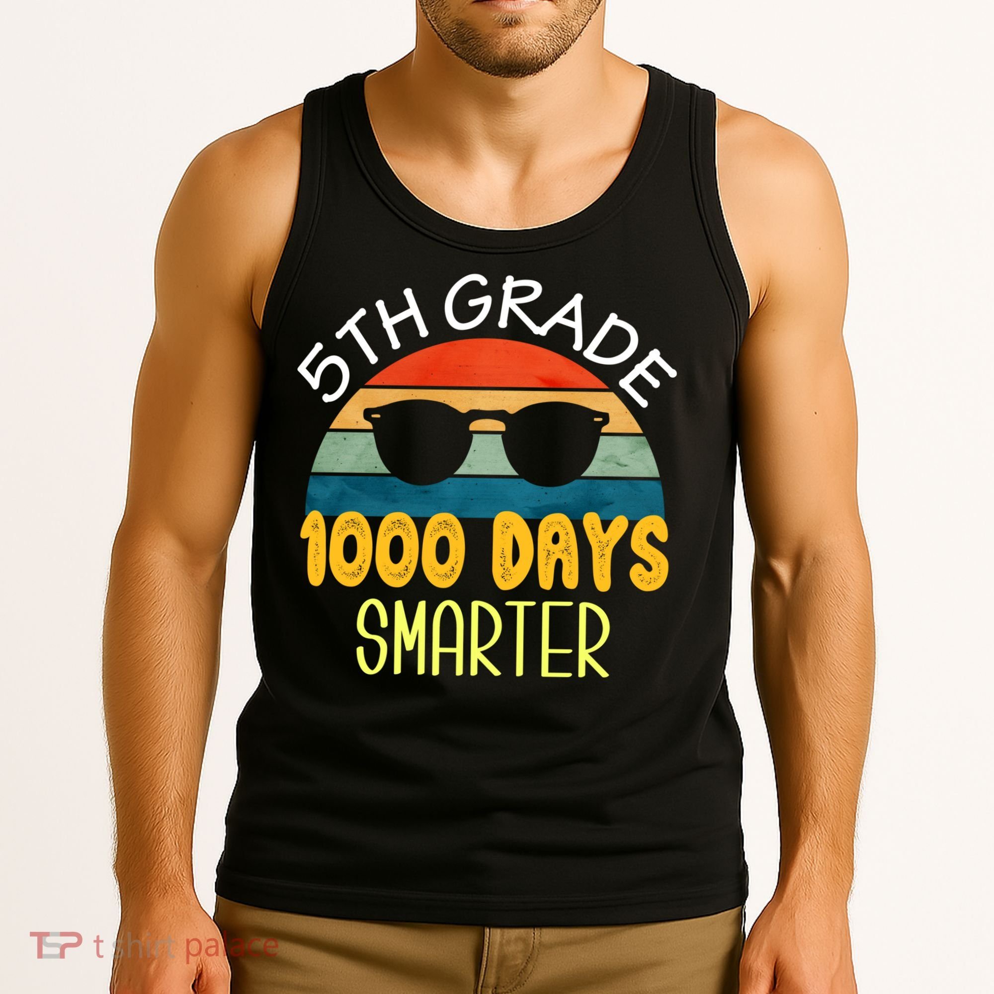 1000 Days Smarter Fifth 5th Grade Teacher Student Of School Tank Top