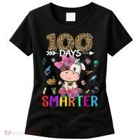 100 Days Smarter Cute Cow  Happy 100th Day of school  Women's T-Shirt thumb 0