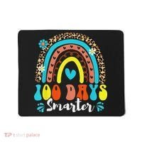 100 Days Smarter Rainbow Leopard Happy 100th Day Of School Mousepad thumb 0