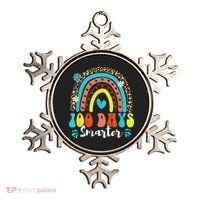 100 Days Smarter Rainbow Leopard Happy 100th Day Of School Ornament thumb 0