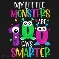 100 Days Teacher Gift My Little Monsters 100 Days Smarter Gift Bucket Hat thumb 4