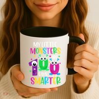 100 Days Teacher Gift My Little Monsters 100 Days Smarter Gift Coffee Mug thumb 3