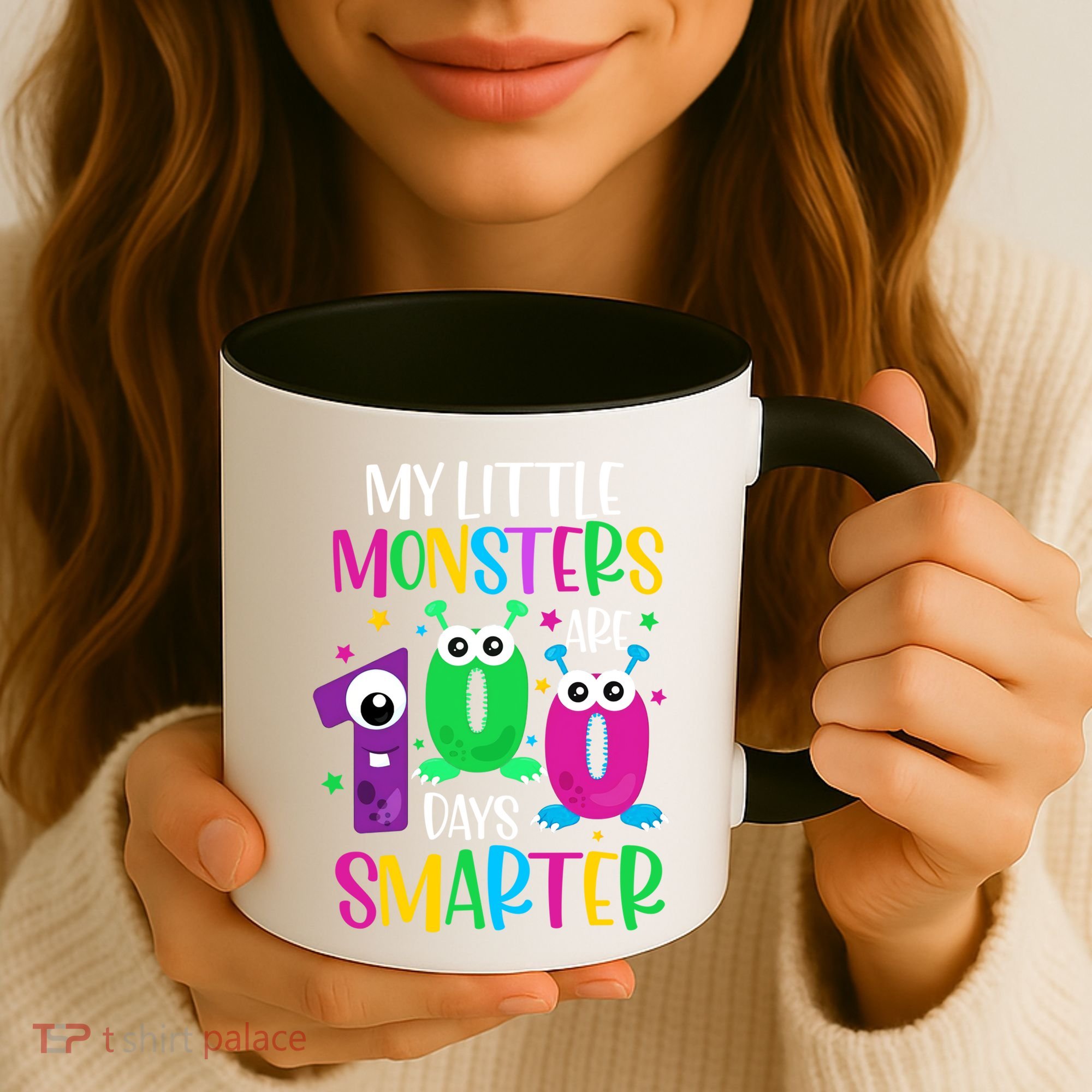 100 Days Teacher Gift My Little Monsters 100 Days Smarter Gift Coffee Mug