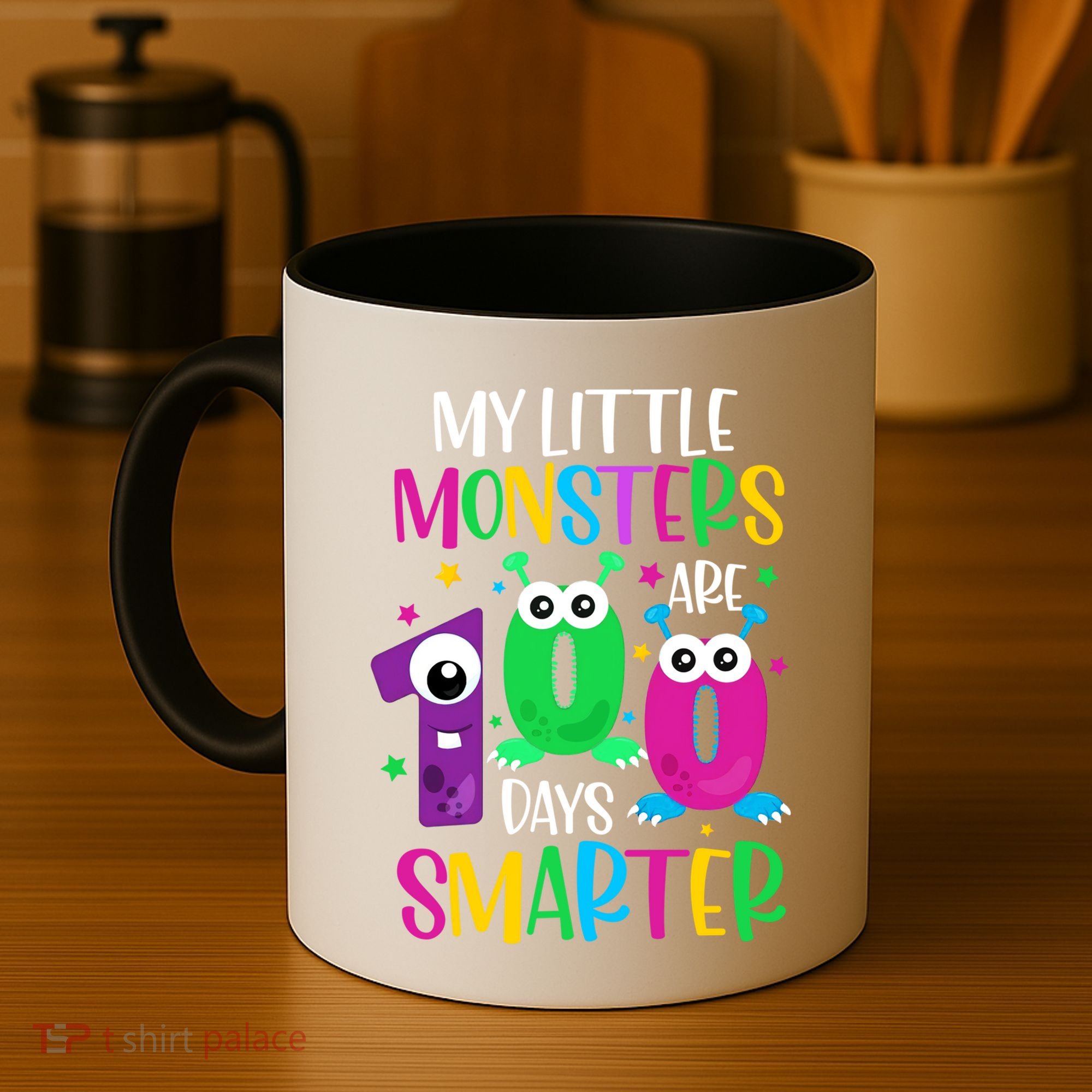 100 Days Teacher Gift My Little Monsters 100 Days Smarter Gift Coffee Mug