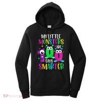 100 Days Teacher Gift My Little Monsters 100 Days Smarter Gift Women's Hoodie thumb 0