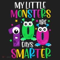 100 Days Teacher Gift My Little Monsters 100 Days Smarter Gift Hat thumb 2