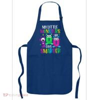 100 Days Teacher Gift My Little Monsters 100 Days Smarter Gift Apron thumb 0