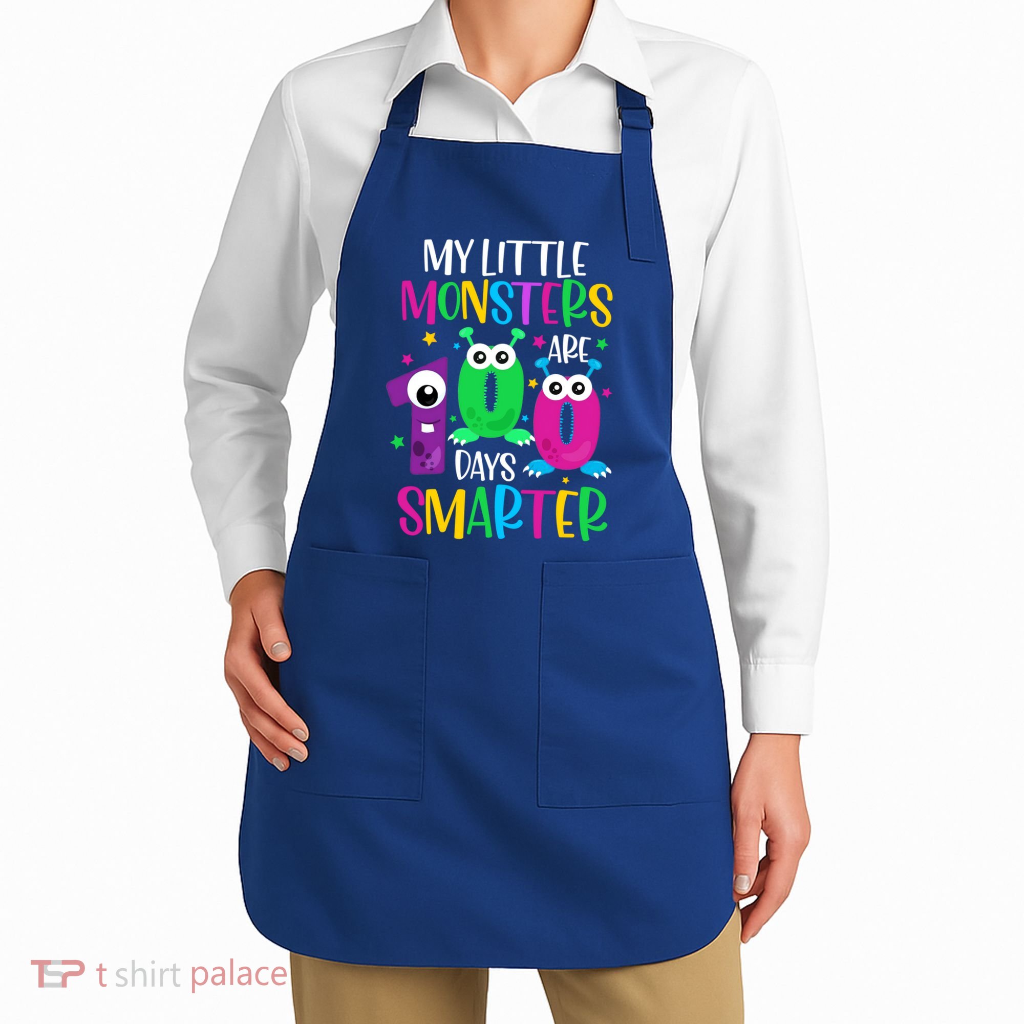 100 Days Teacher Gift My Little Monsters 100 Days Smarter Gift Apron