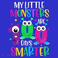 100 Days Teacher Gift My Little Monsters 100 Days Smarter Gift Polo thumb 2