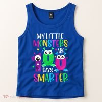 100 Days Teacher Gift My Little Monsters 100 Days Smarter Gift Tank Top thumb 2