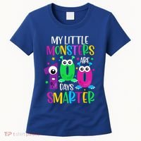 100 Days Teacher Gift My Little Monsters 100 Days Smarter Gift Women's T-Shirt thumb 0