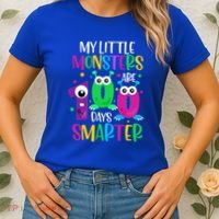 100 Days Teacher Gift My Little Monsters 100 Days Smarter Gift Women's T-Shirt thumb 2