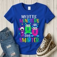 100 Days Teacher Gift My Little Monsters 100 Days Smarter Gift Women's T-Shirt thumb 3