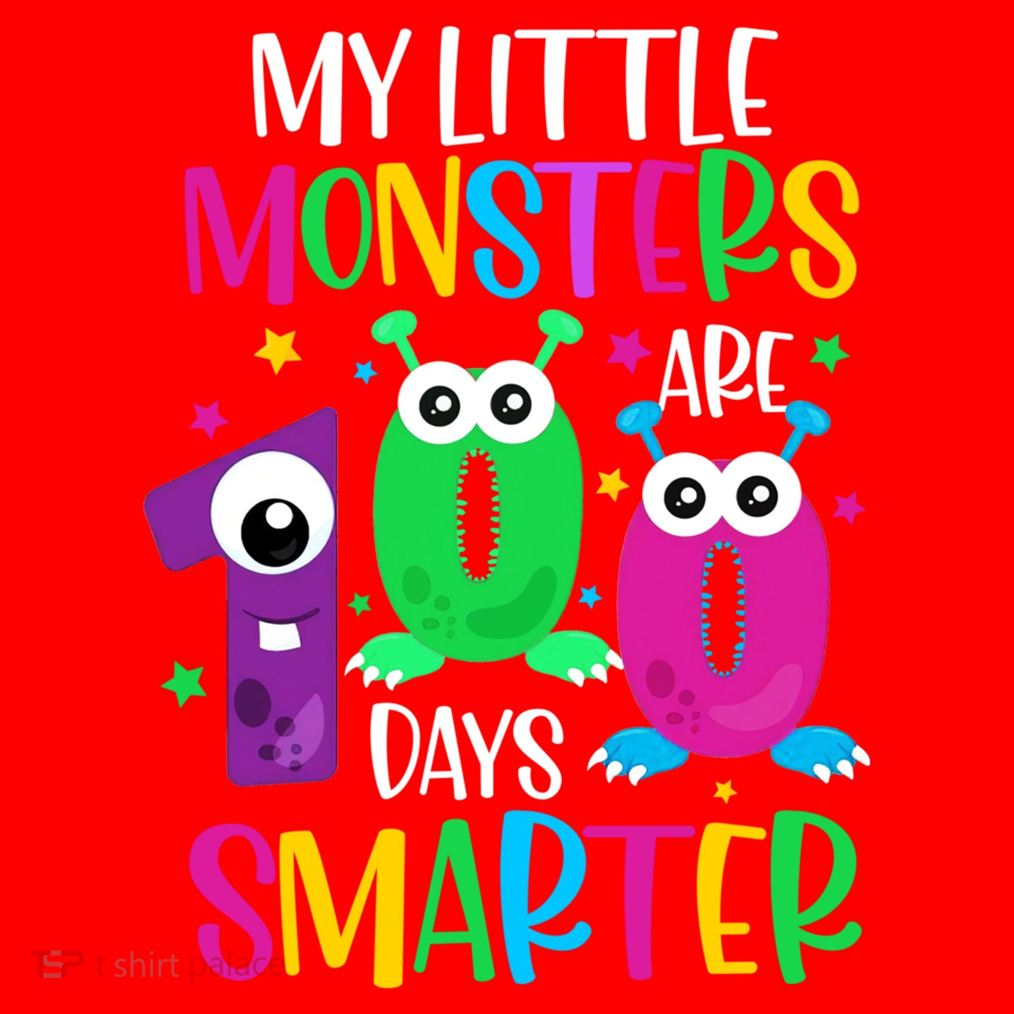 100 Days Teacher Gift My Little Monsters 100 Days Smarter Gift Santa Hat