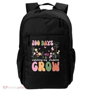 100 Days Watching My Students Grow Floral Backpack