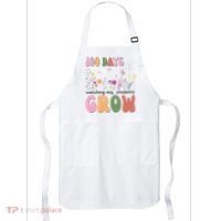 100 Days Watching My Students Grow Floral Apron thumb 0