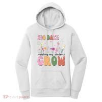 100 Days Watching My Students Grow Floral Women's Hoodie thumb 0