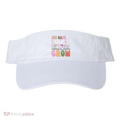 100 Days Watching My Students Grow Floral Visor
