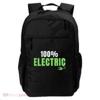 100% Electric, Drive EVs, EV Life, Funny Electric Vehicle Backpack thumb 0