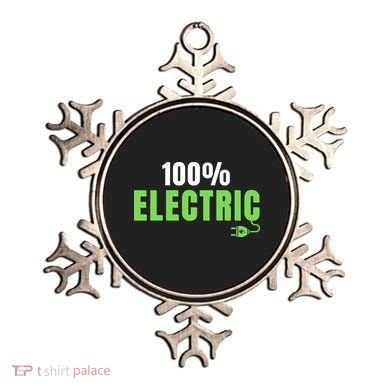 100% Electric, Drive EVs, EV Life, Funny Electric Vehicle Ornament