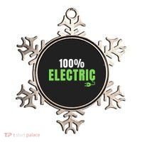100% Electric, Drive EVs, EV Life, Funny Electric Vehicle Ornament thumb 0