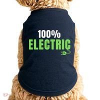 100% Electric, Drive EVs, EV Life, Funny Electric Vehicle Doggie Tank thumb 0