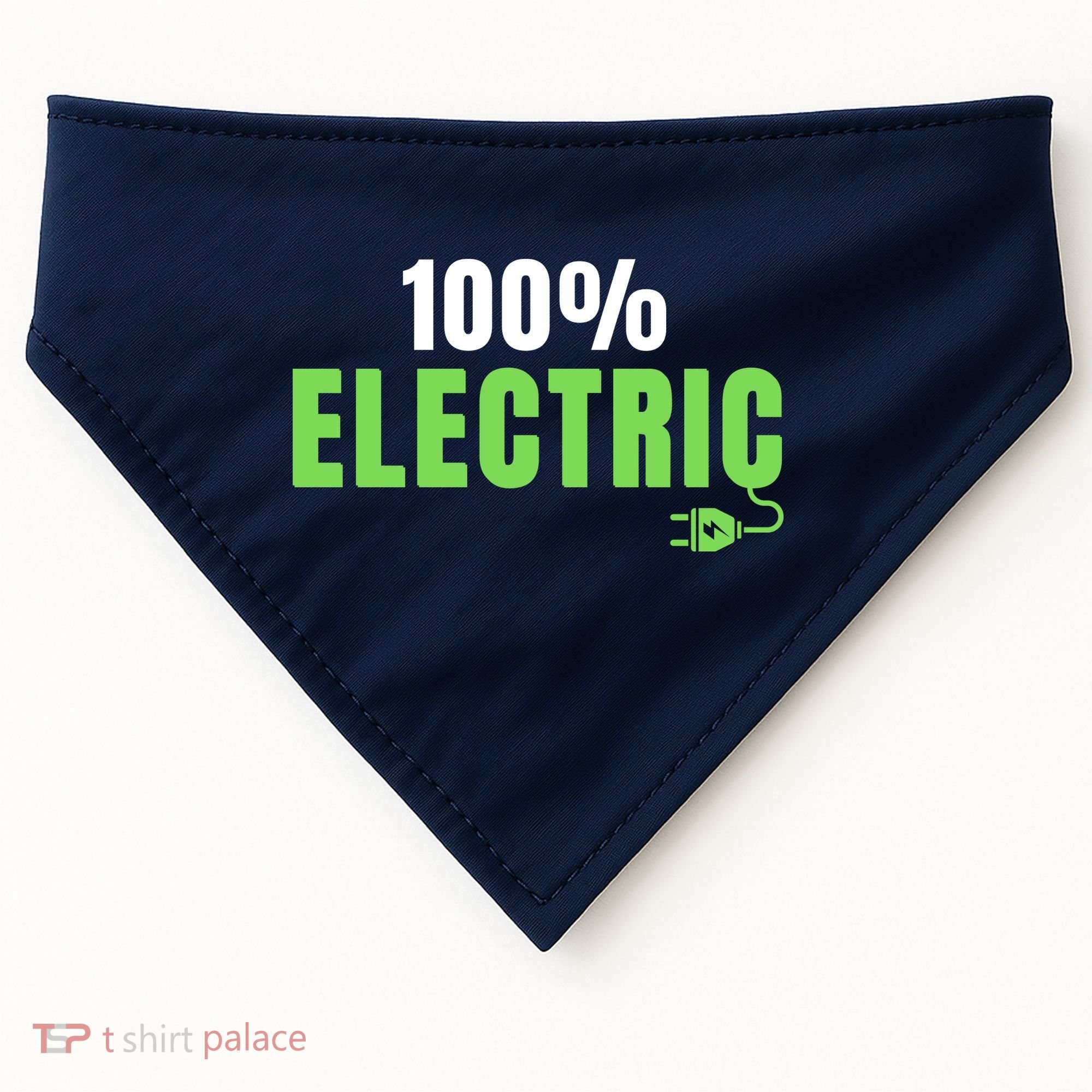 100% Electric, Drive EVs, EV Life, Funny Electric Vehicle USA-Made Doggie Bandana