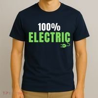 100% Electric, Drive EVs, EV Life, Funny Electric Vehicle T-Shirt thumb 3