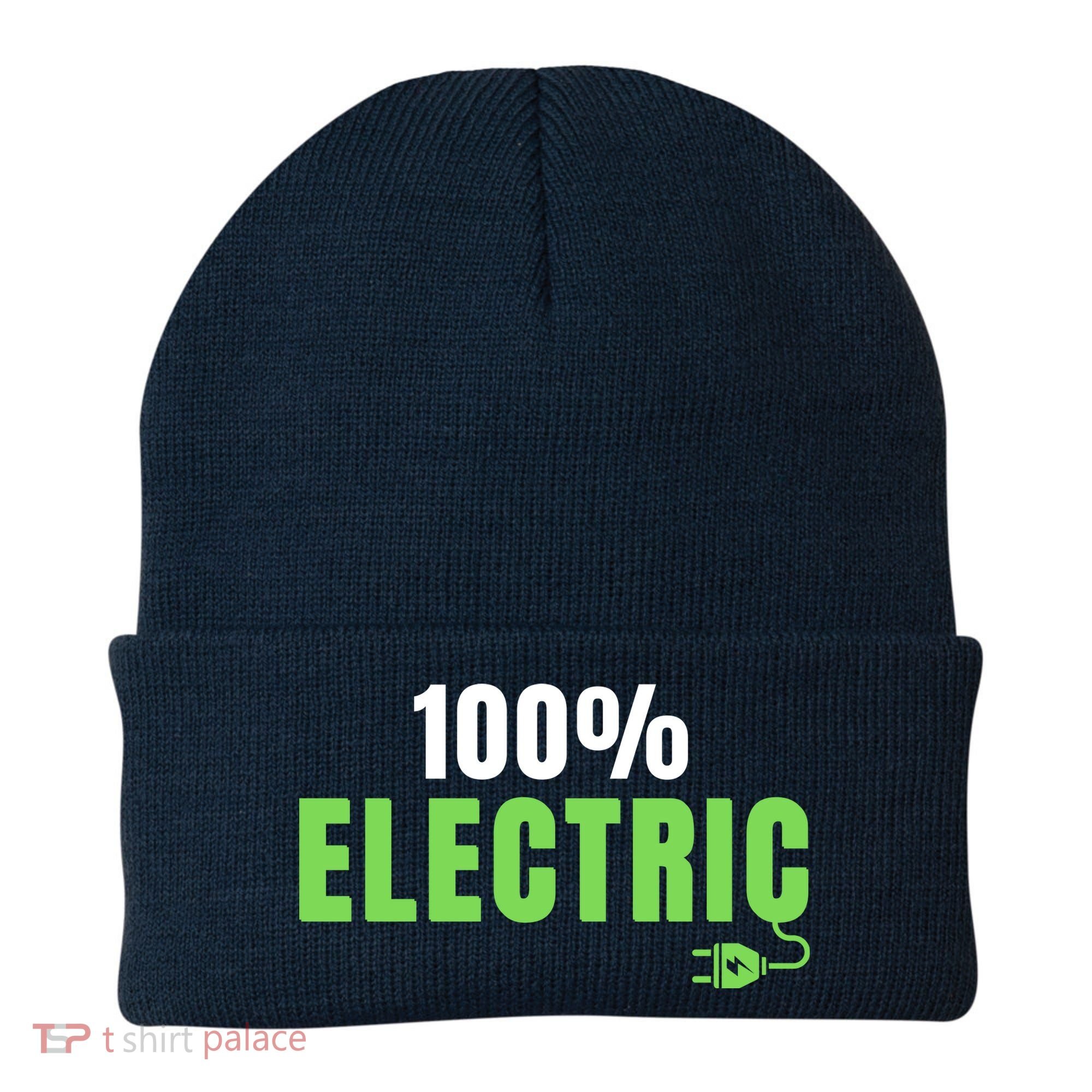 100% Electric, Drive EVs, EV Life, Funny Electric Vehicle Beanie