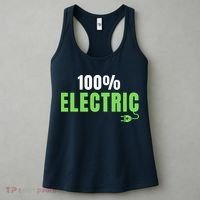 100% Electric, Drive EVs, EV Life, Funny Electric Vehicle Women's Tank Top thumb 3