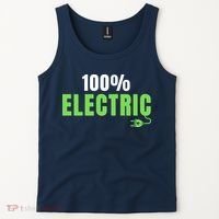 100% Electric, Drive EVs, EV Life, Funny Electric Vehicle Tank Top thumb 2