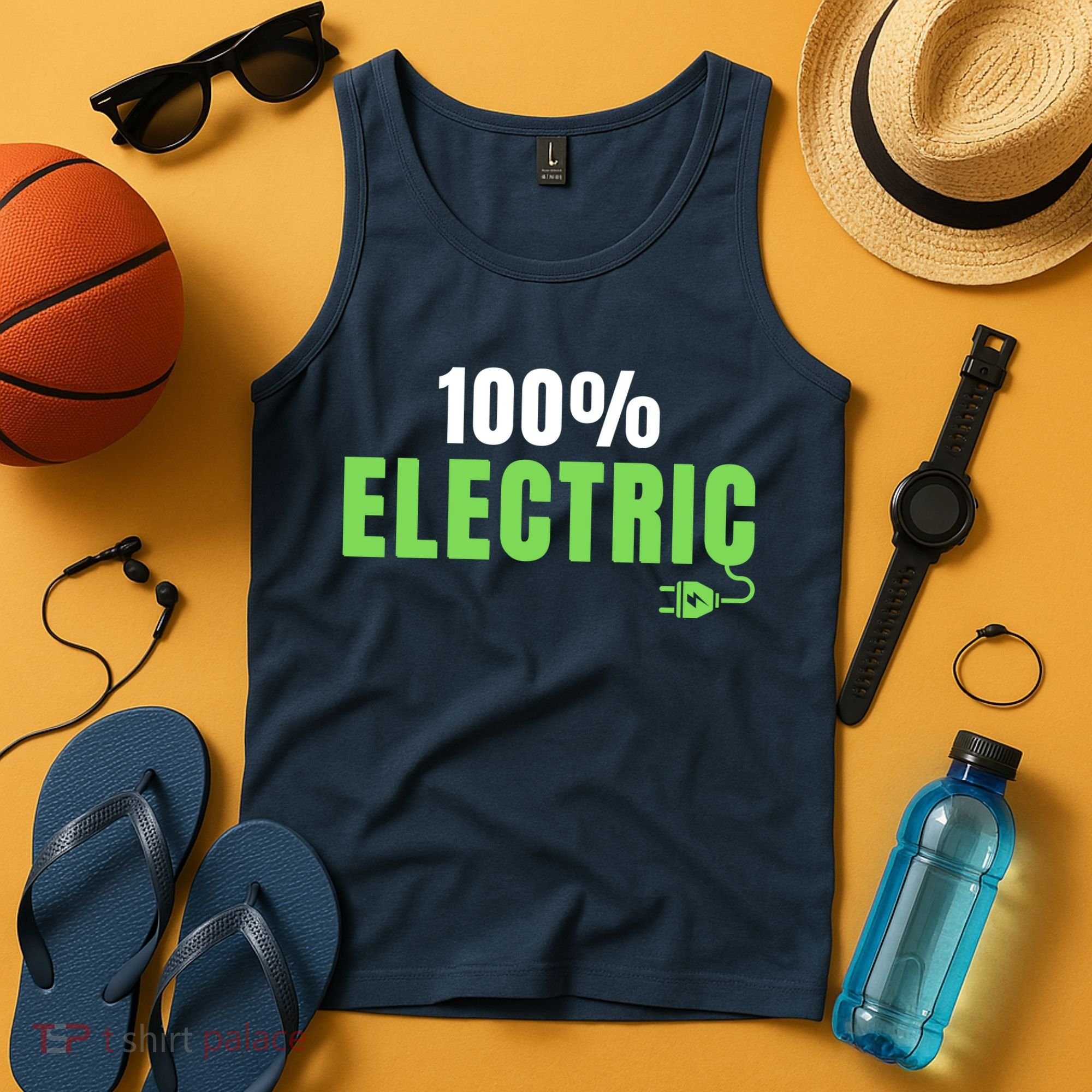 100% Electric, Drive EVs, EV Life, Funny Electric Vehicle Tank Top