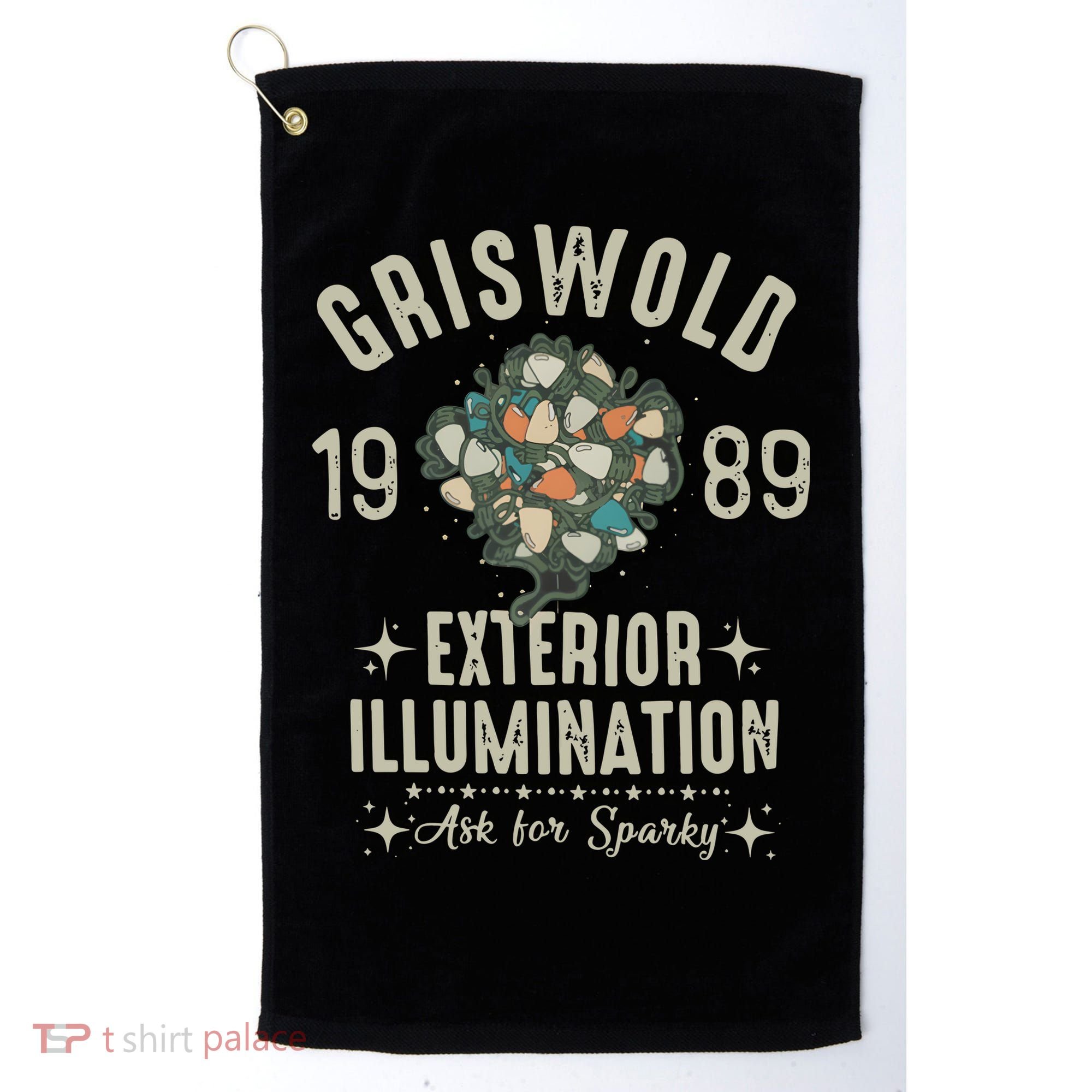 1989 Exterior Illumination Funny Christmas Lighting Golf Towel