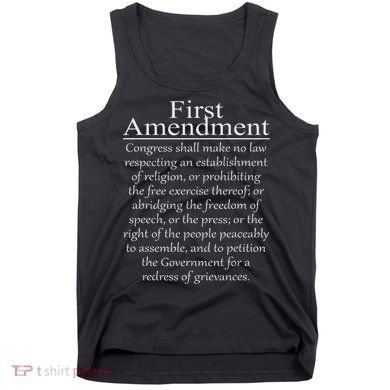 1st First Amendment U.s. Constitution Patriot Us History Tank Top