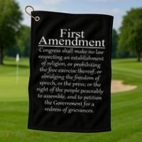 1st First Amendment U.s. Constitution Patriot Us History Golf Towel thumb 1