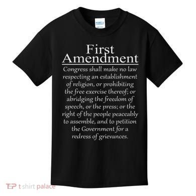 1st First Amendment U.s. Constitution Patriot Us History Kids T-Shirt
