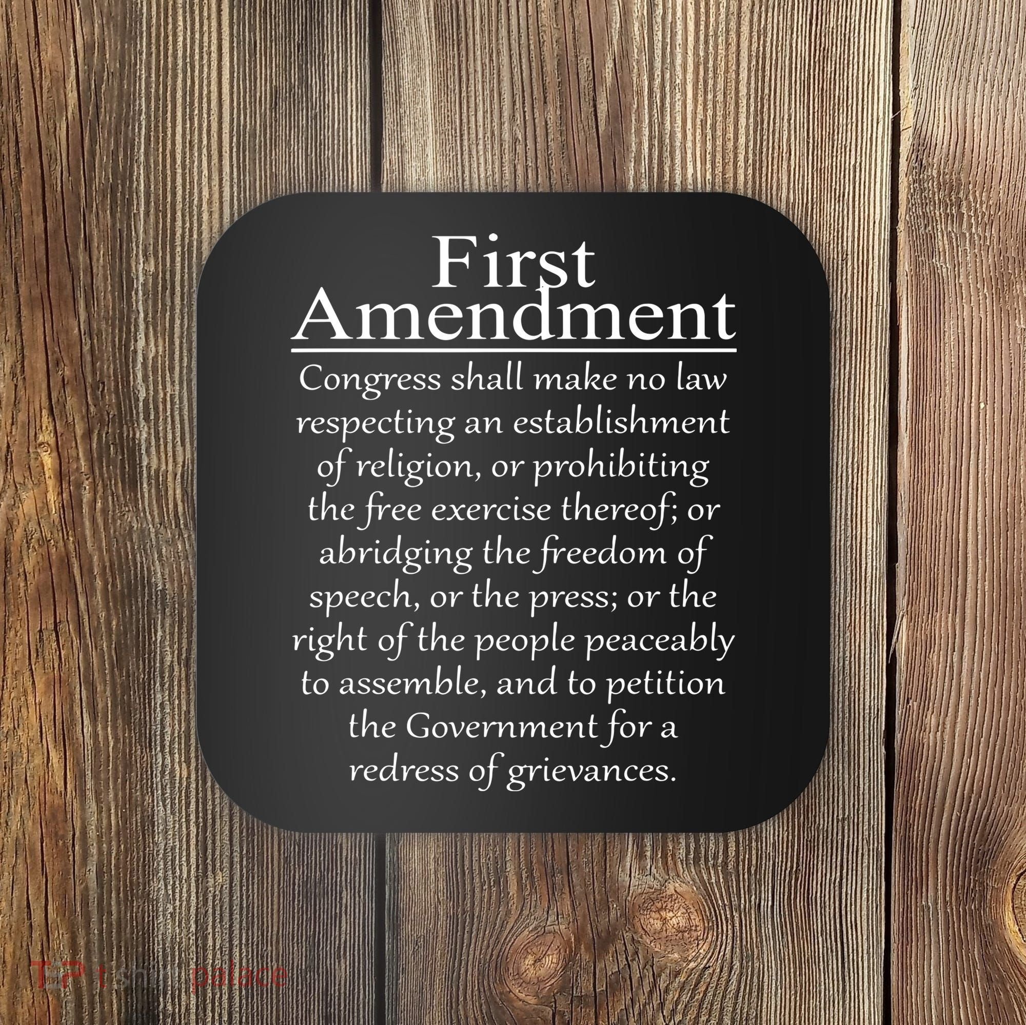 1st First Amendment US Constitution Patriot US History Coaster