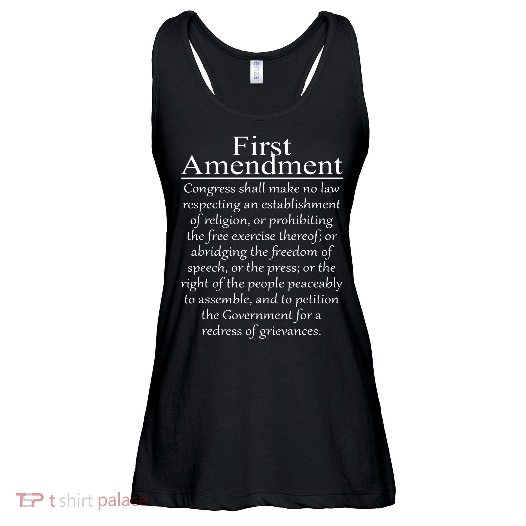 1st First Amendment US Constitution Patriot US History Ladies Essential Flowy Tank