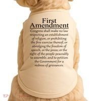 1st First Amendment US Constitution Patriot US History Doggie Tank thumb 0