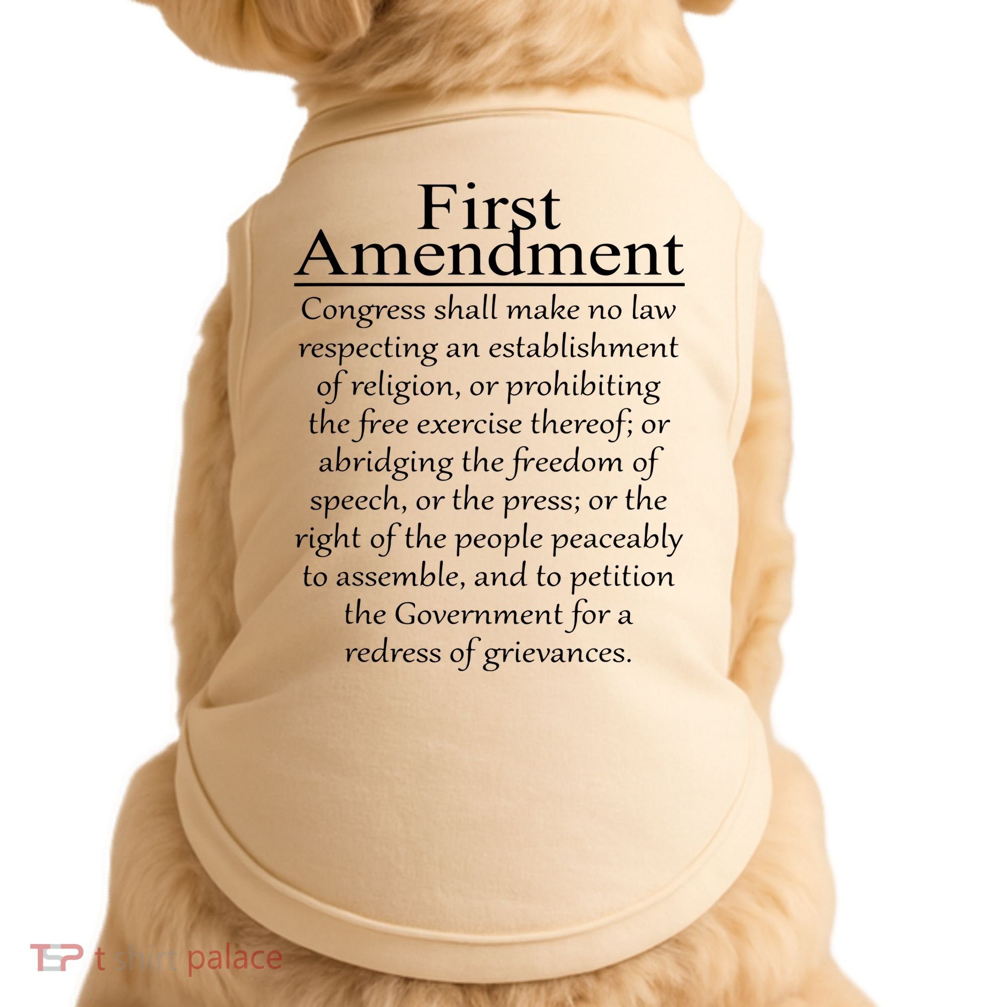 1st First Amendment US Constitution Patriot US History Doggie Tank