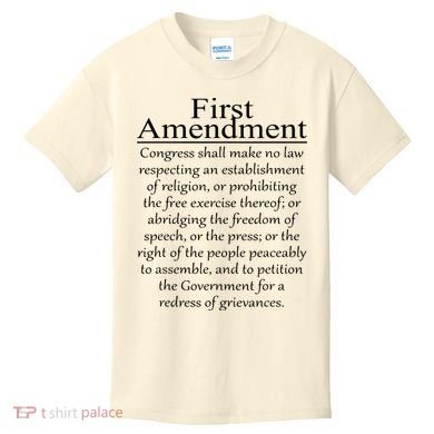 1st First Amendment US Constitution Patriot US History Kids T-Shirt