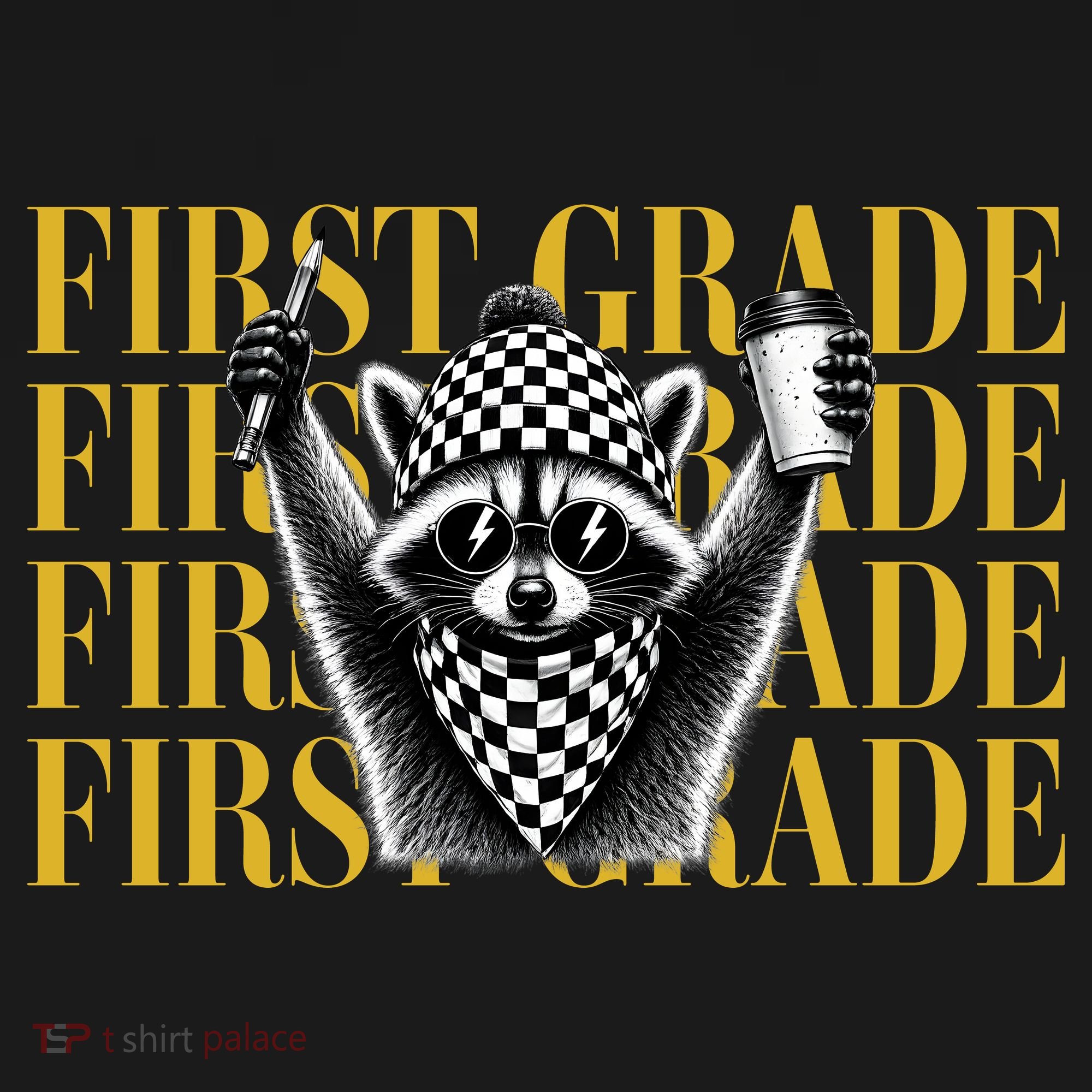 1st First Grade Raccoon Back To School Women's Tank Top