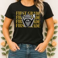 1st First Grade Raccoon Back To School Women's T-Shirt thumb 2