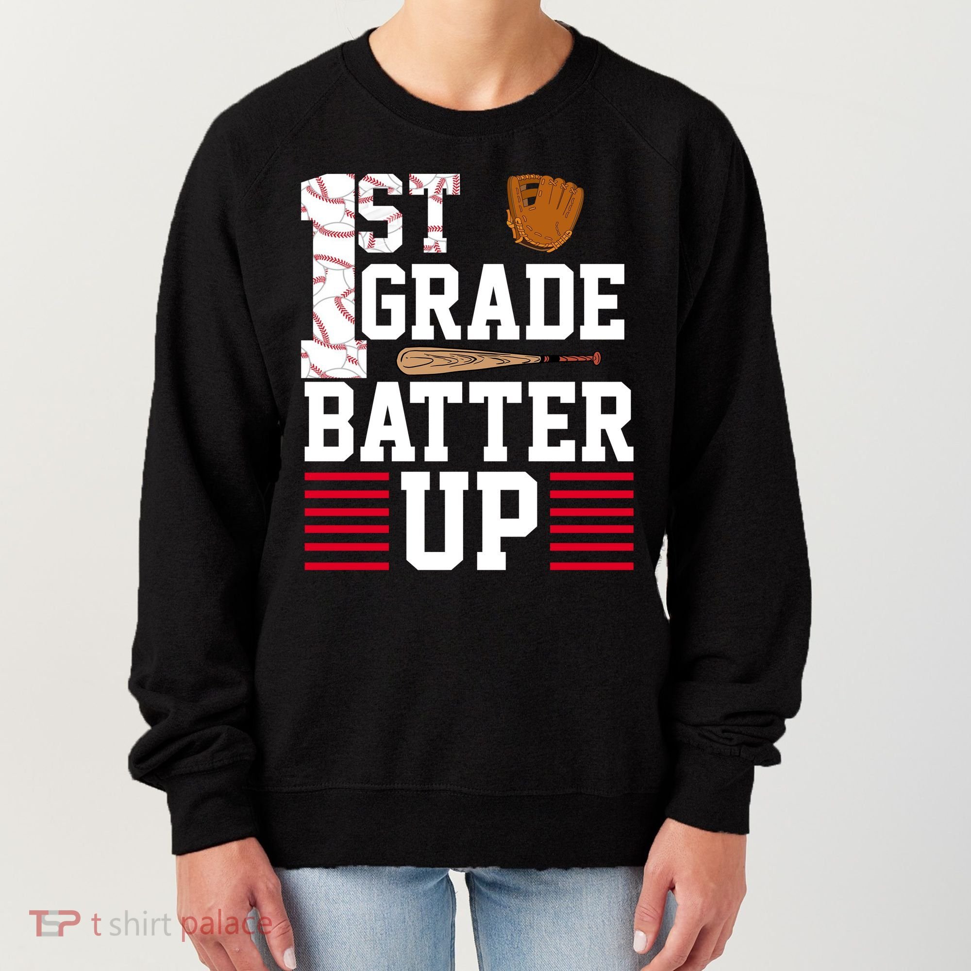 1st Grade Batter Up Women's Sweatshirt