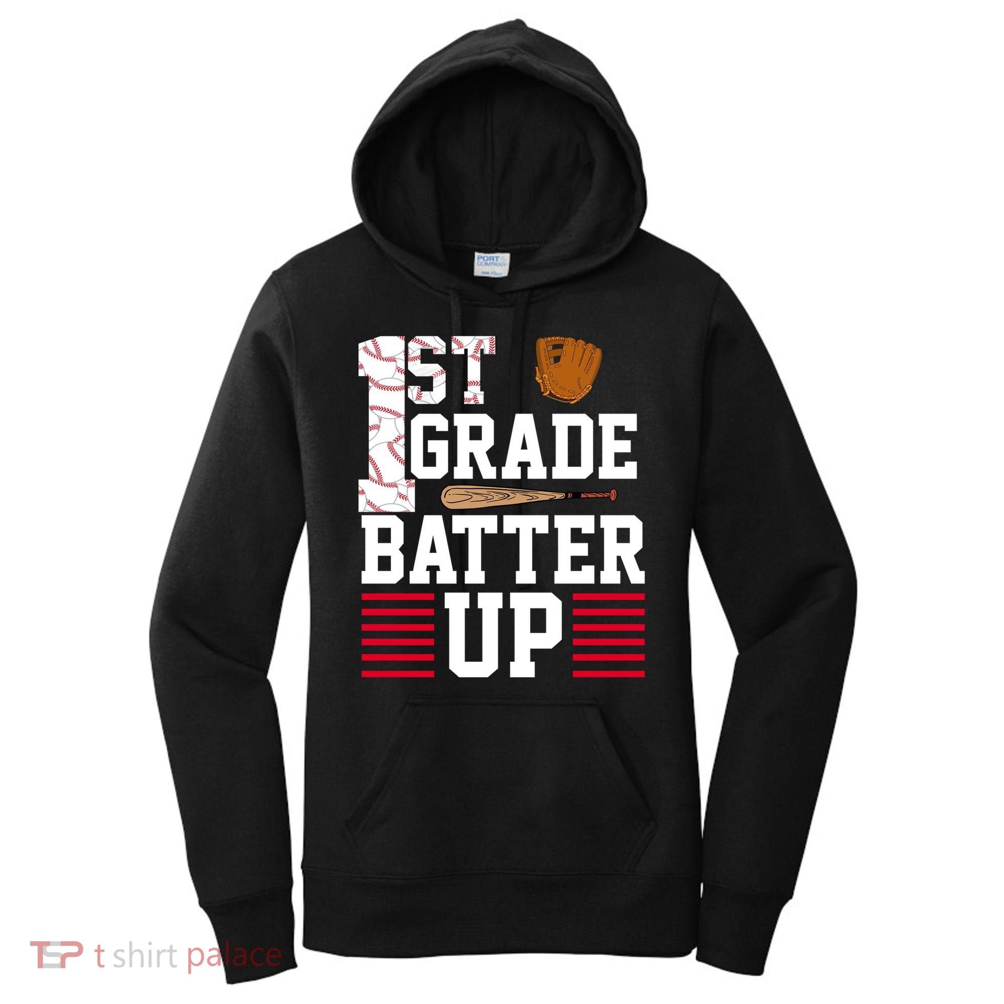 1st Grade Batter Up Women's Hoodie
