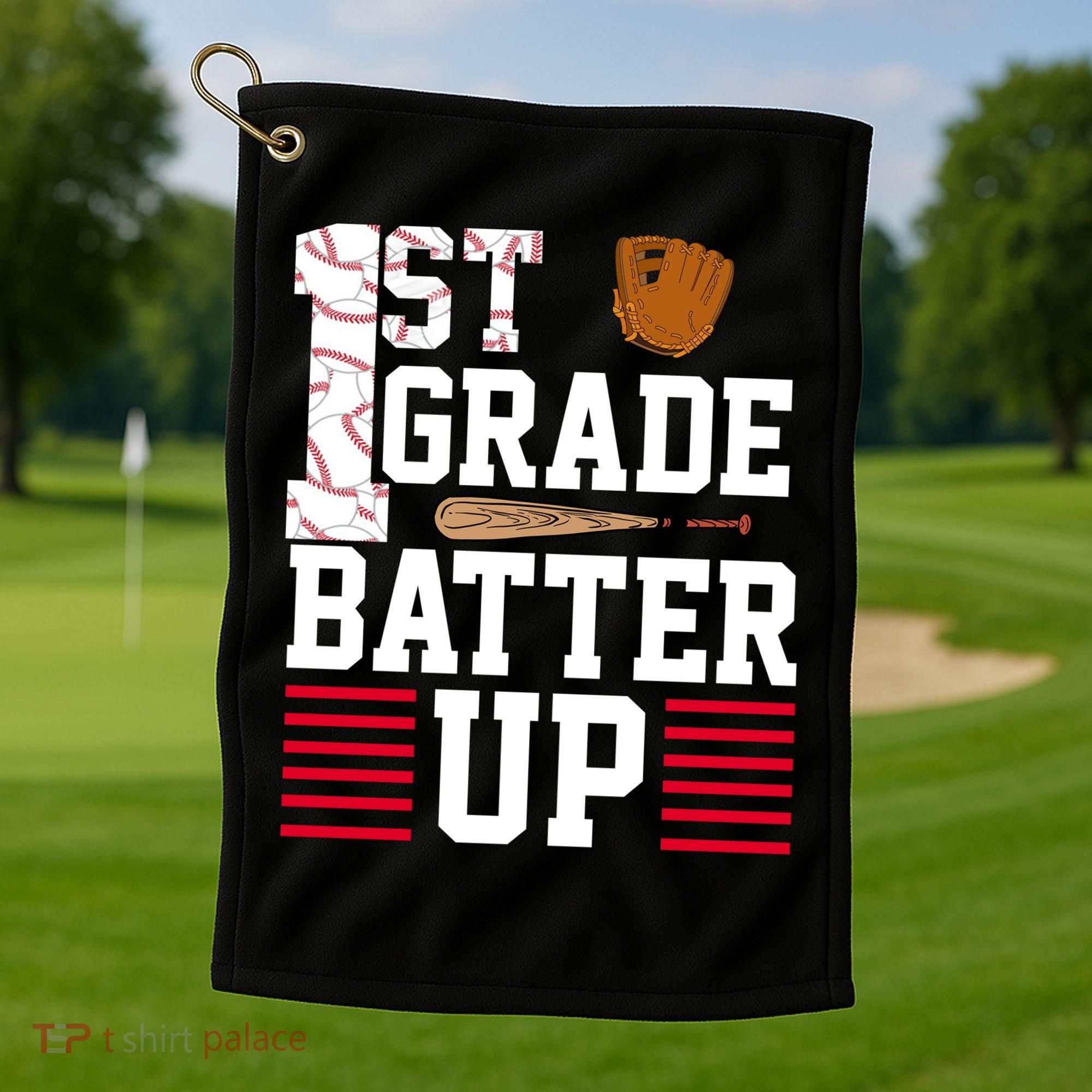 1st Grade Batter Up Golf Towel