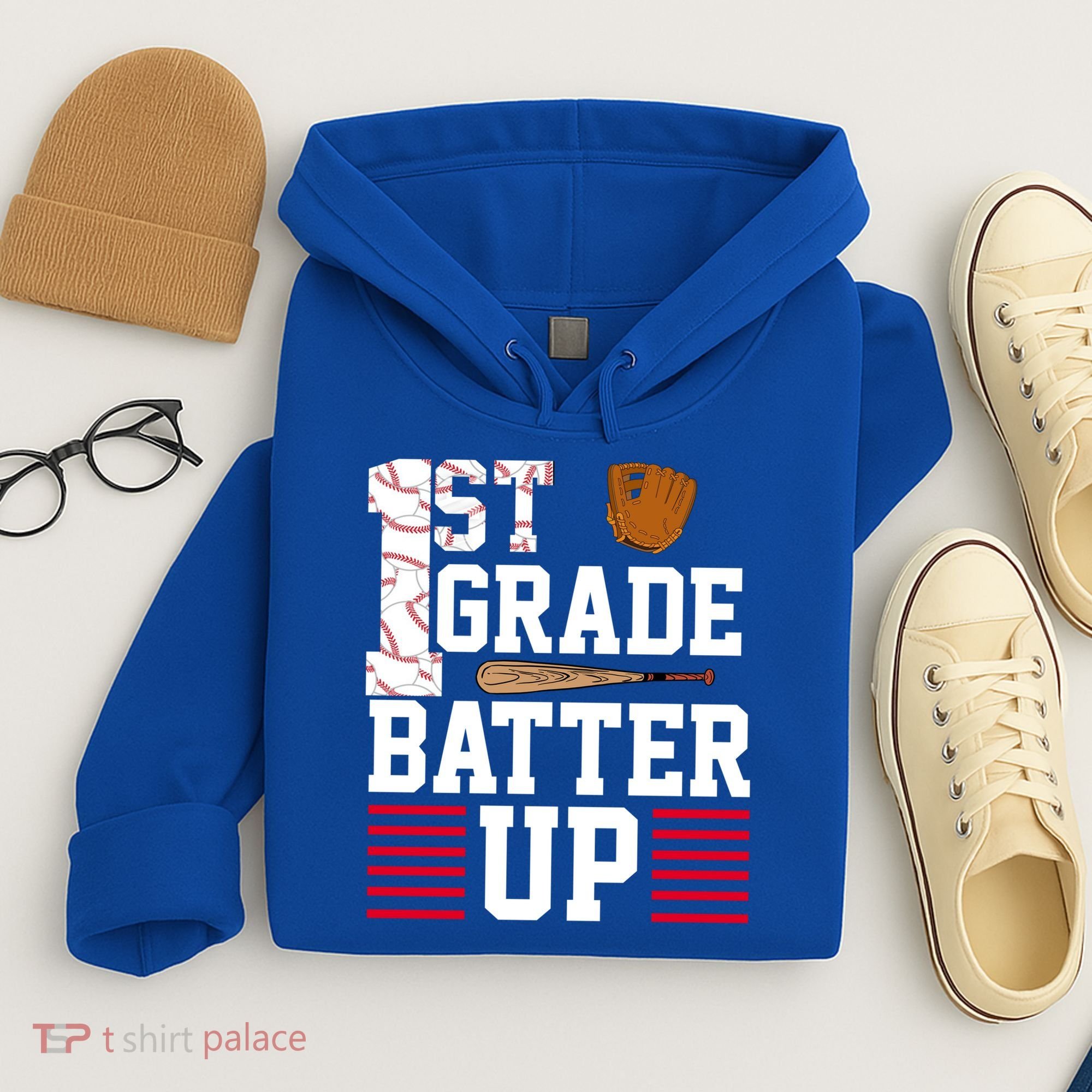1st Grade Batter Up Hoodie