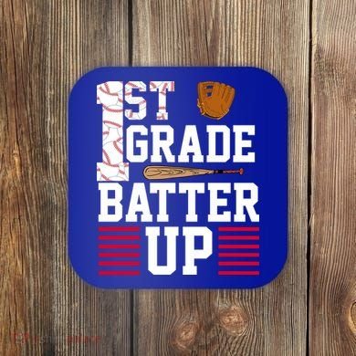 1st Grade Batter Up Coaster